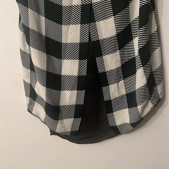🦴Anthropologie - RAG & BONE Harper Magnified Houndstooth Silk SZ L - Picture 8 of 11